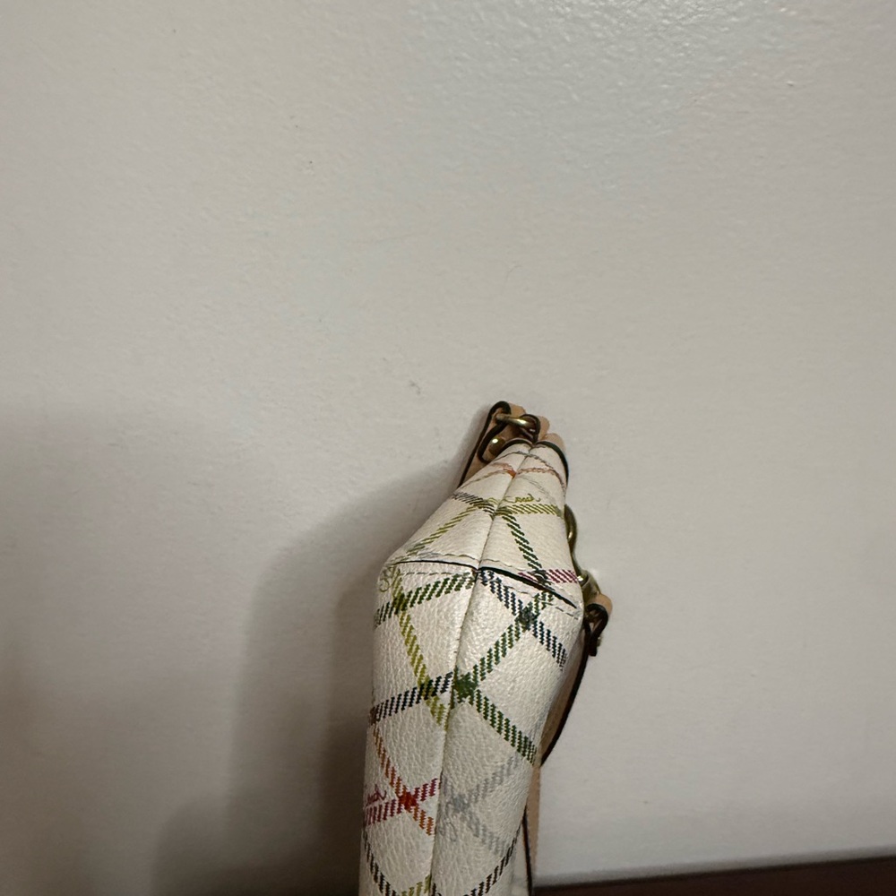 Coach Peyton Tattersall Multicolor Plaid Wristlet with leather trim - medium - Picture 3 of 16